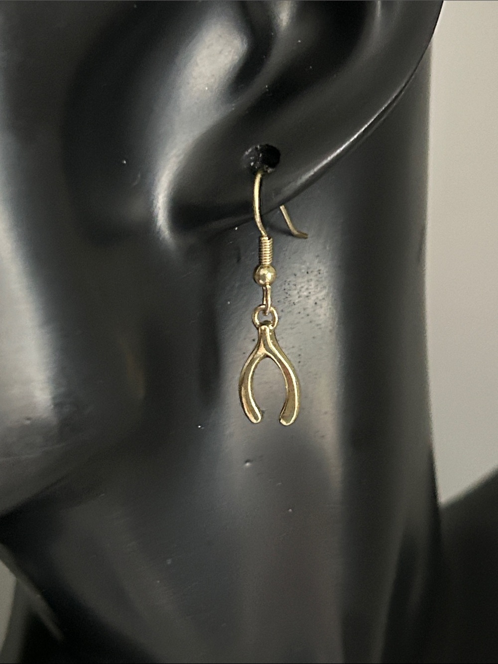 Gold-Tone Wishbone Drop Earring - Picture 2 of 6